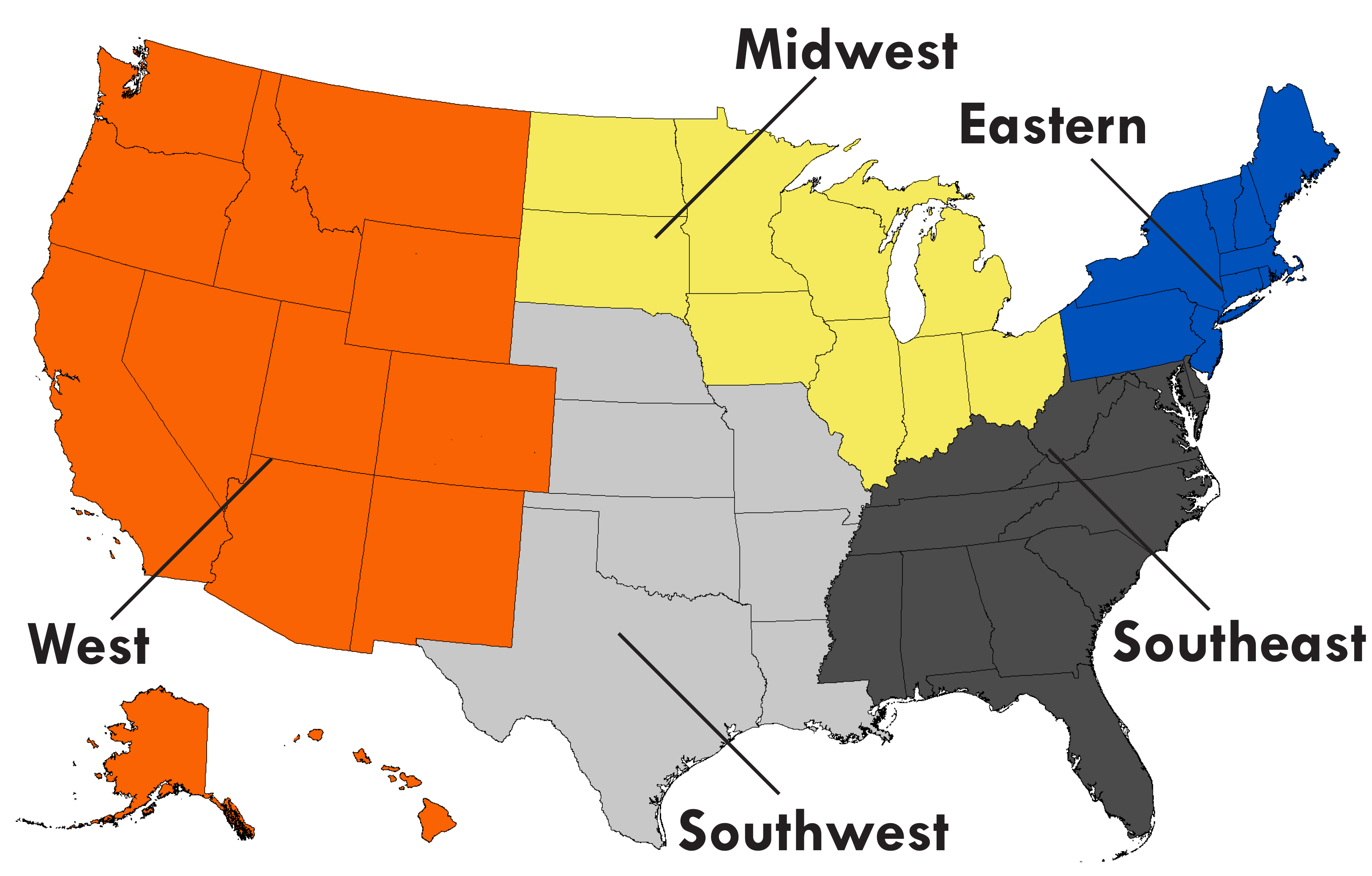 Map with Frazier Regions
