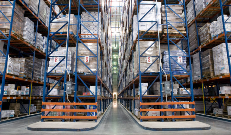 Frazier Sentinel Selective Pallet Racking stores product in a refrigerated warehouse.