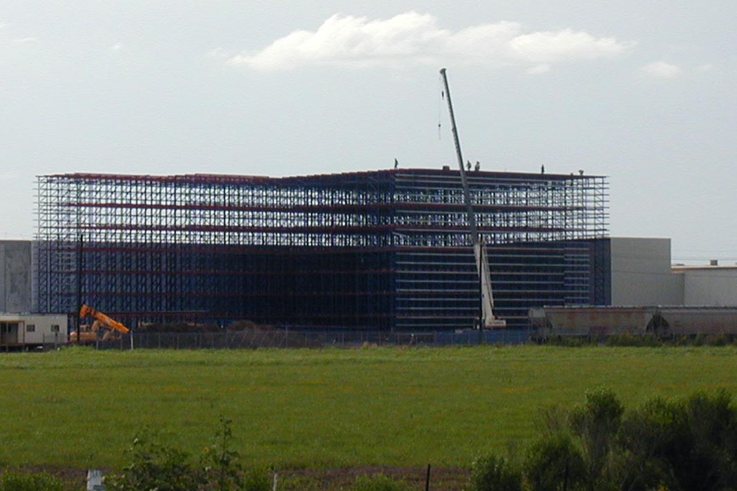 A Rack Supported Building under construction.