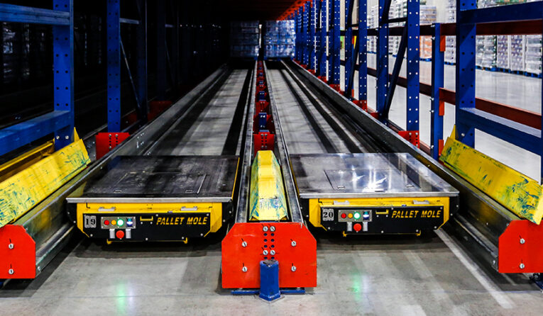 Warehouse Automation Pallet Mole Rack