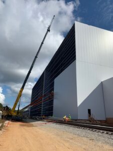 A Rack Supported Building under construction.